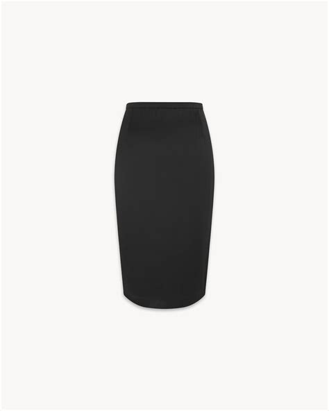 yves saint laurent skirt|Pencil skirt in satin .